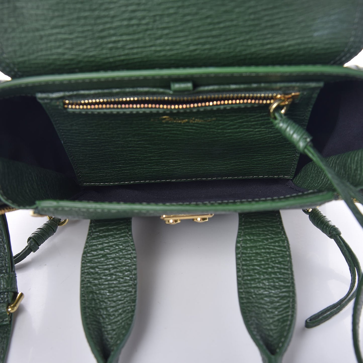 3.1 Textured Calfskin Mini Pashli Satchel Jade