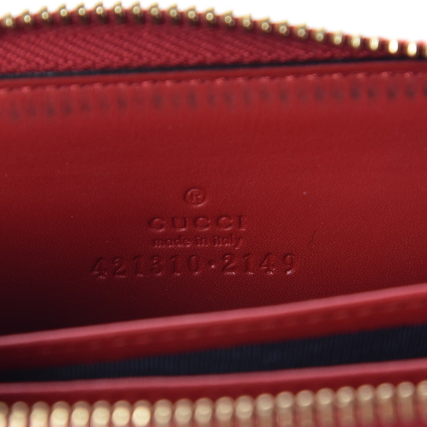 GG Supreme Monogram Blooms Zip Around Card Case Wallet Beige Blue Navy Hibiscus Red