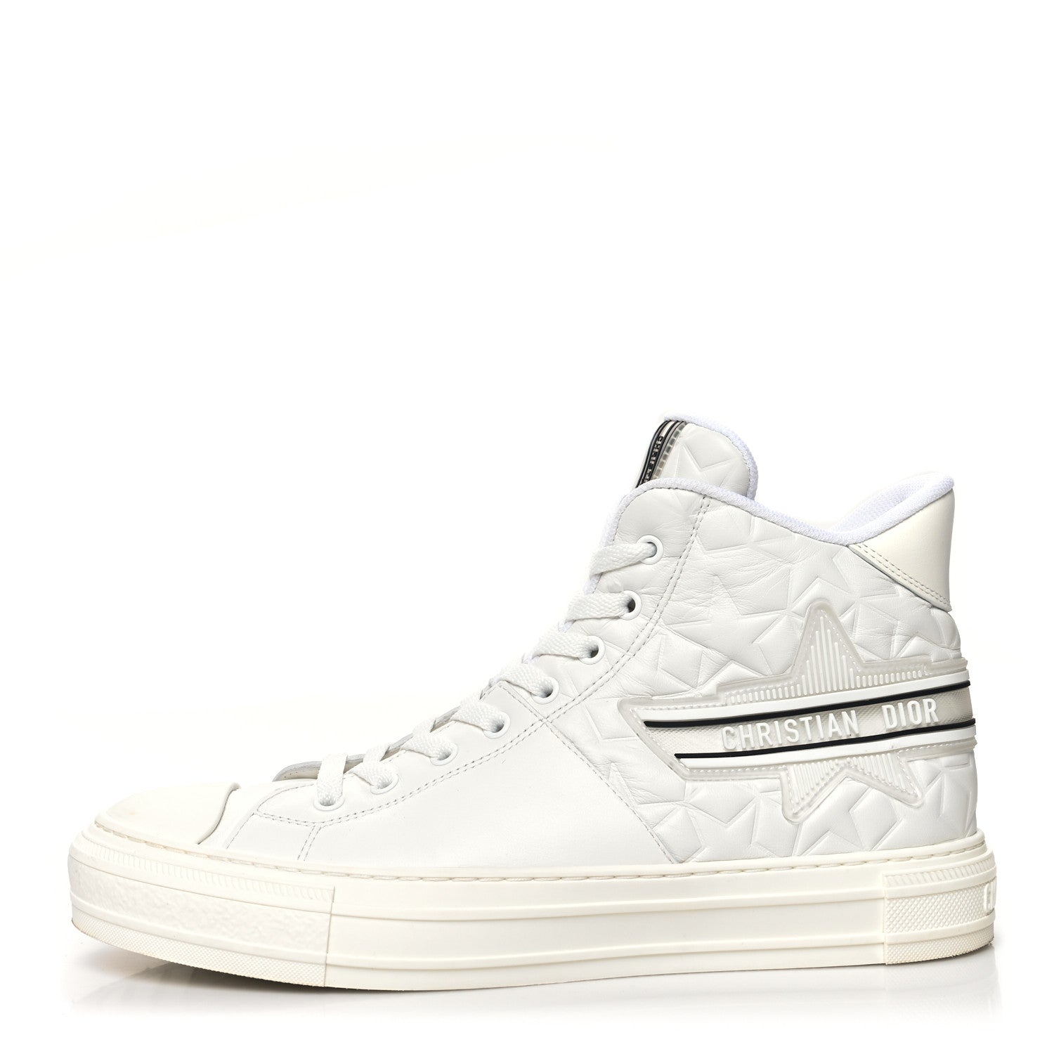 Christian Dior Calfskin Walk'n' Dior Star High Top Sneakers 42 White 1 of 11