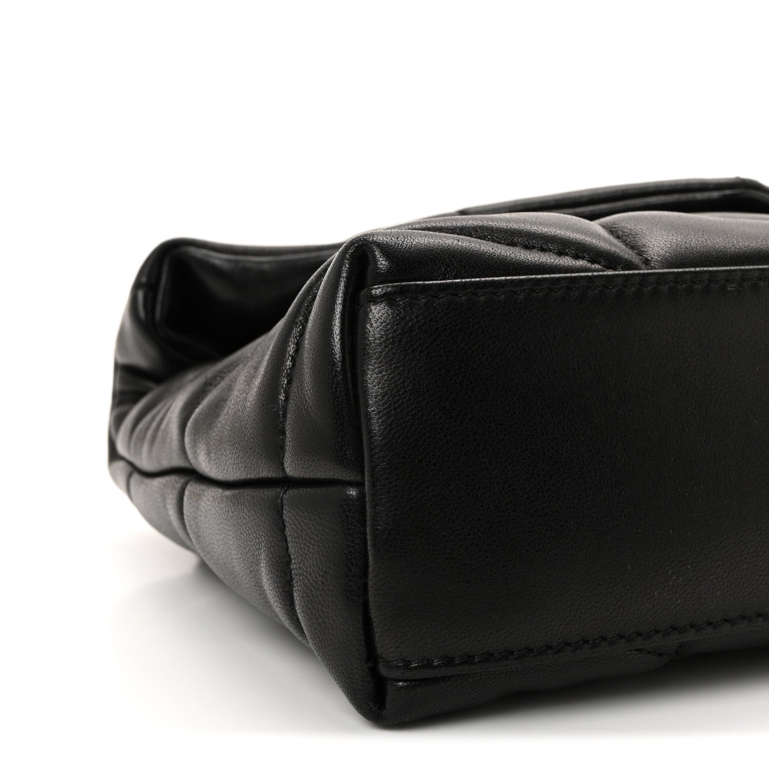 Saint Laurent Lambskin Quilted Toy Loulou Puffer Monogram Chain Satchel Black 8 of 10