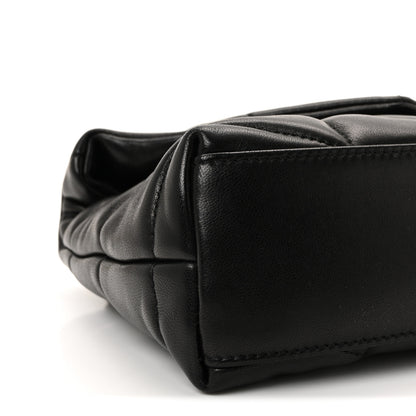 Saint Laurent Lambskin Quilted Toy Loulou Puffer Monogram Chain Satchel Black 8 of 10