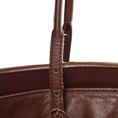 Balenciaga Calfskin Papier Flap Tote Castagna 11 of 20