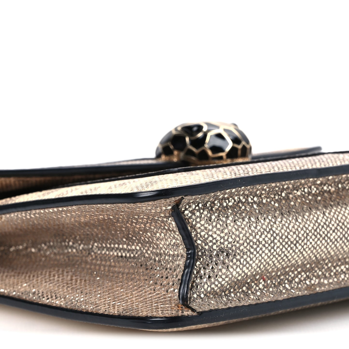 Metallic Karung Serpenti Forever Crossbody Beige