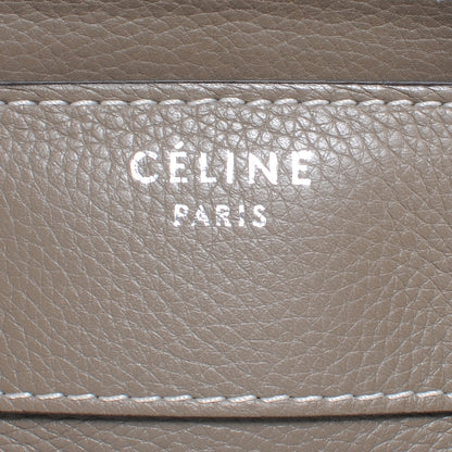 Celine Drummed Calfskin Micro Luggage Souris 7 of 8