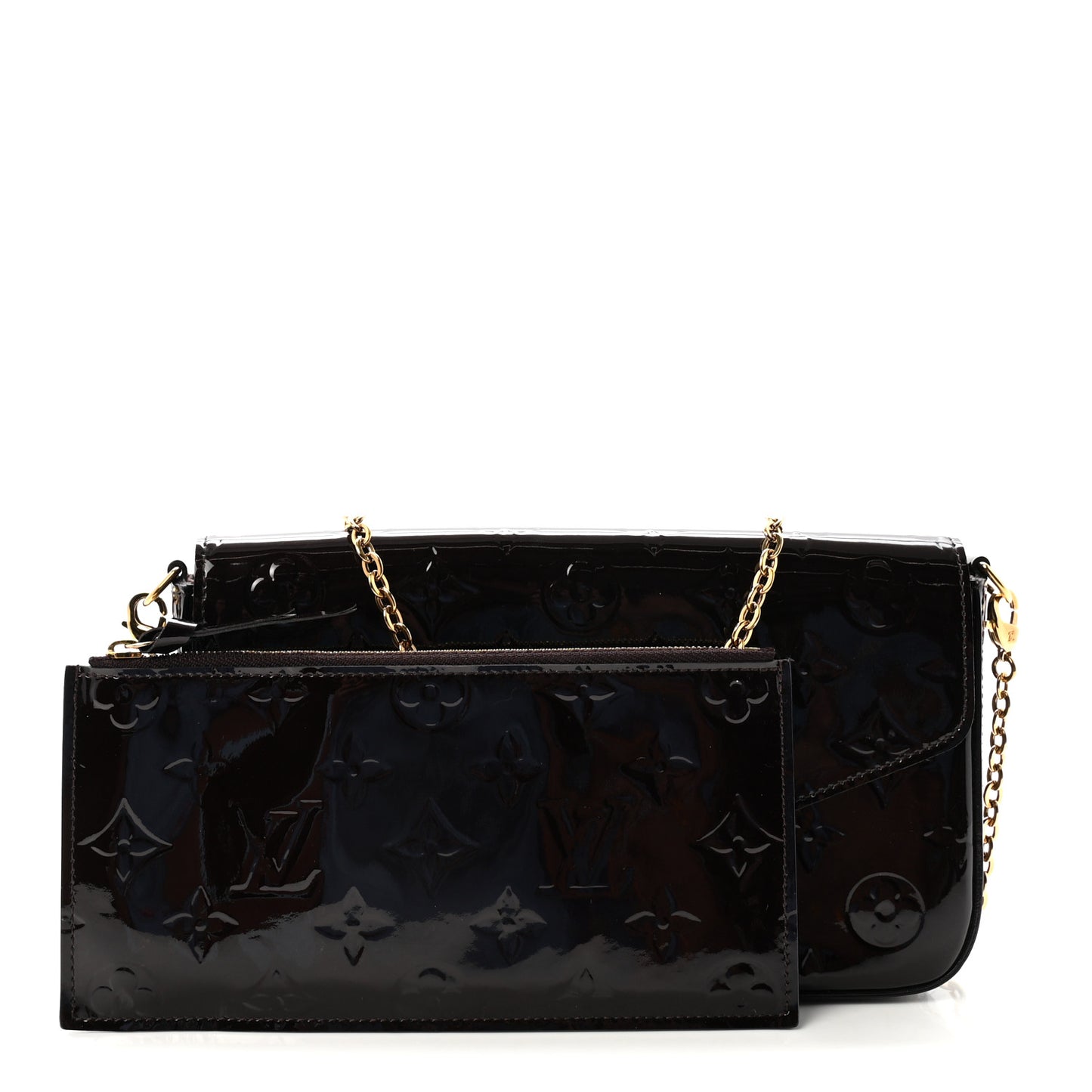 Vernis Pochette Felicie Chain Wallet Amarante