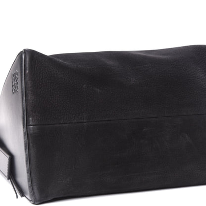 Loewe Nubuck Calfskin Berlingo Shoulder Bag Black 9 of 10