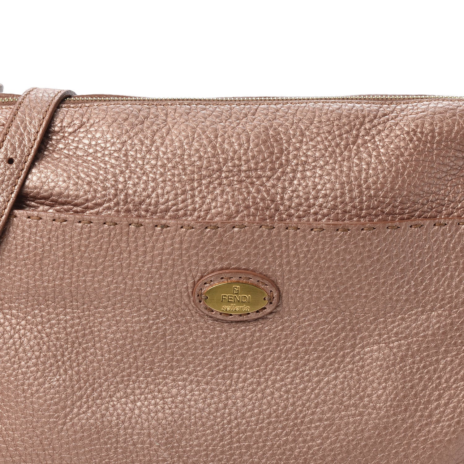Fendi Cuoio Romano Selleria Crossbody Bois de Rose 9 of 11