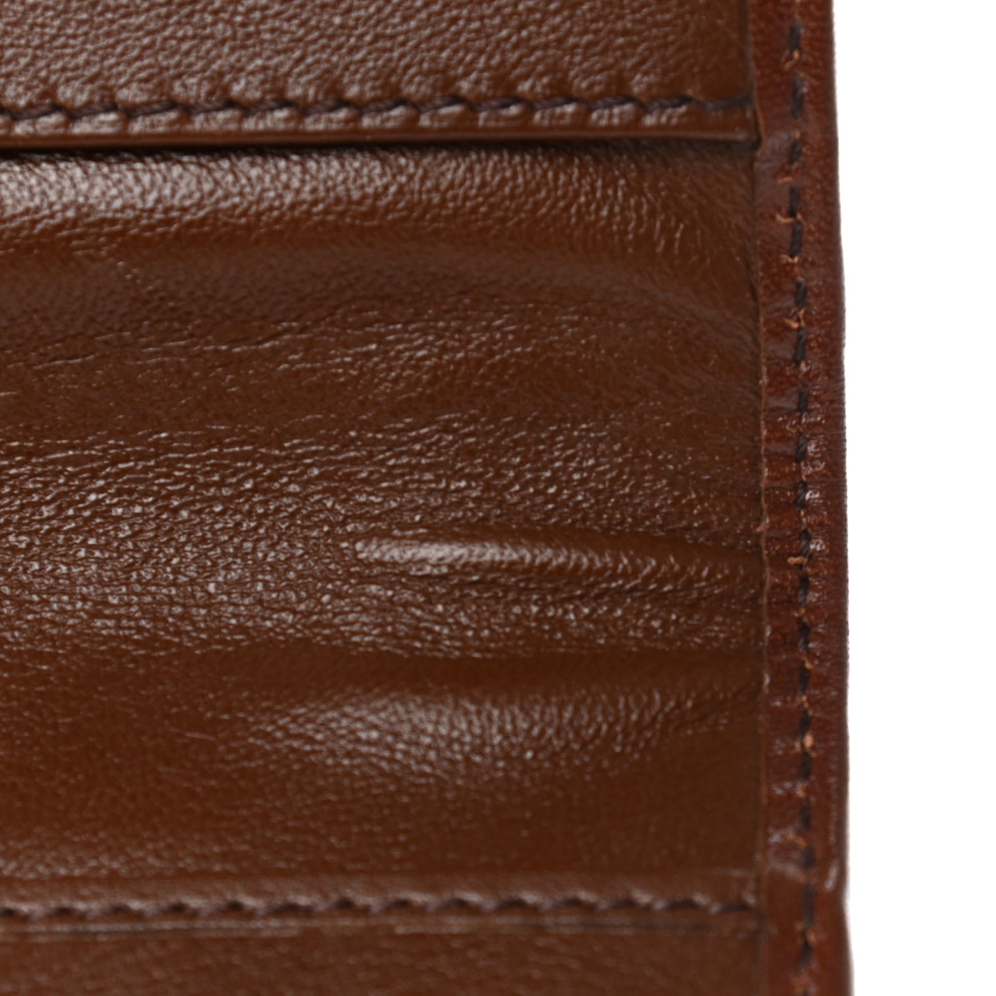 House Check Bridle Calfskin Passport Holder Cover Dark Tan