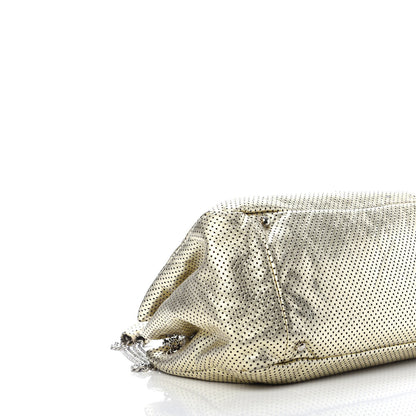 Chanel Metallic Calfskin Perforated Large Drill Accordion Flap Gold 6 of 14