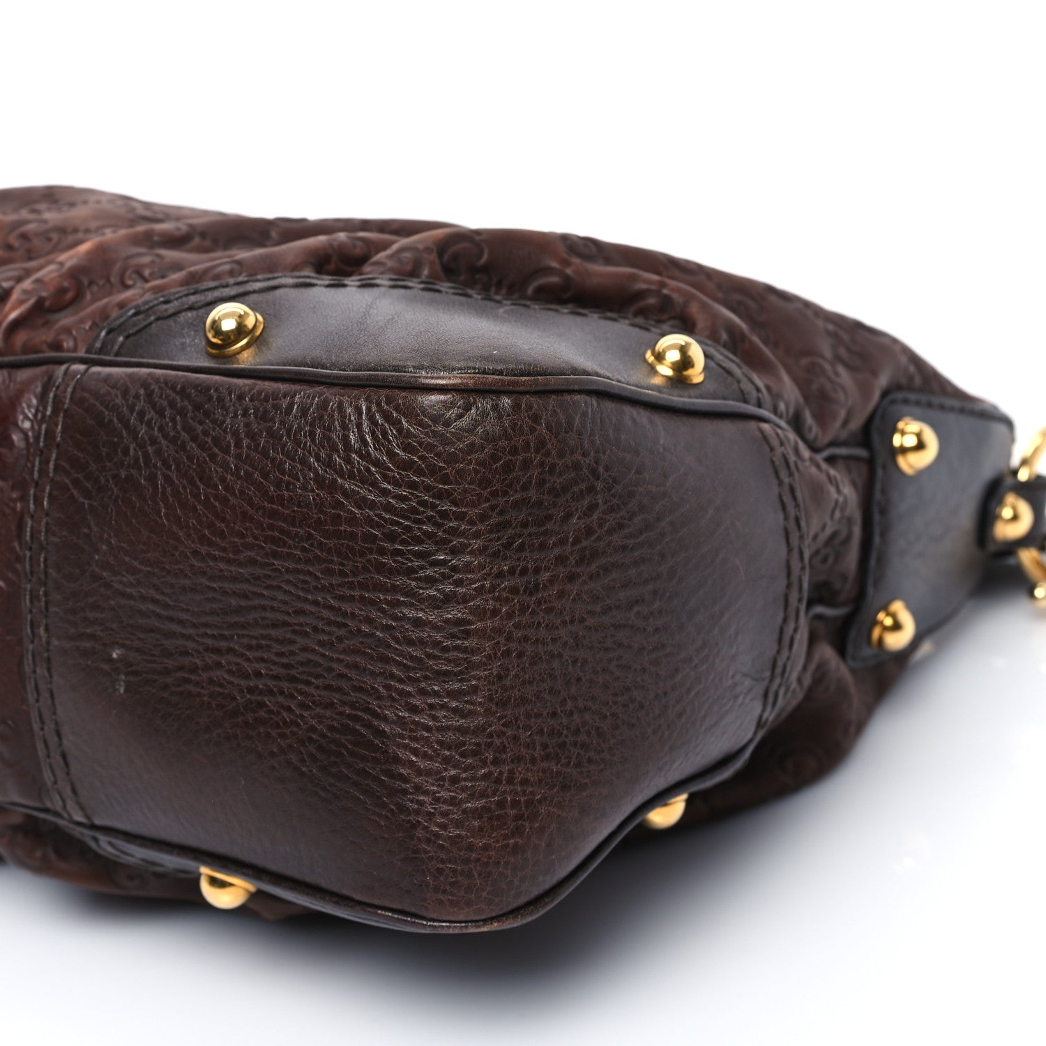 Gucci Guccissima Medium Jockey Hobo Dark Brown 10 of 12