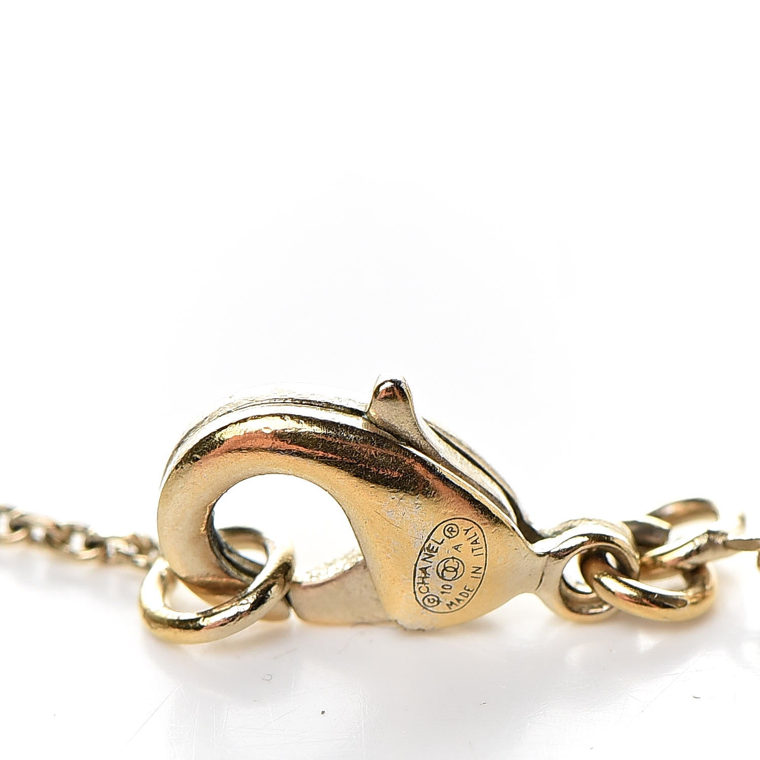 Chanel CC Logo Charms Bracelet Gold 4 of 4