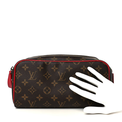 Louis Vuitton Monogram Macassar Dopp Kit Toilet Pouch Sari Red 2 of 8