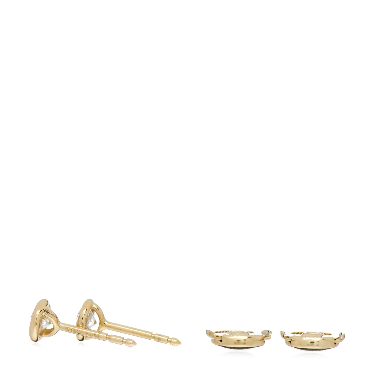 18K Yellow Gold Diamond .54ctw Elsa Peretti Diamonds By The Yard Earrings