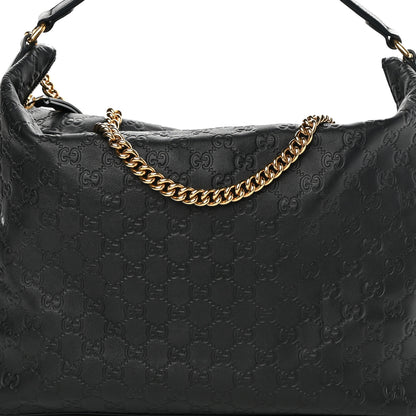 Gucci Guccissima Signature Large Linea A Hobo Black 8 of 18