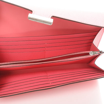 Hermes Epsom Constance Long Wallet Rose Azalee 5 of 7