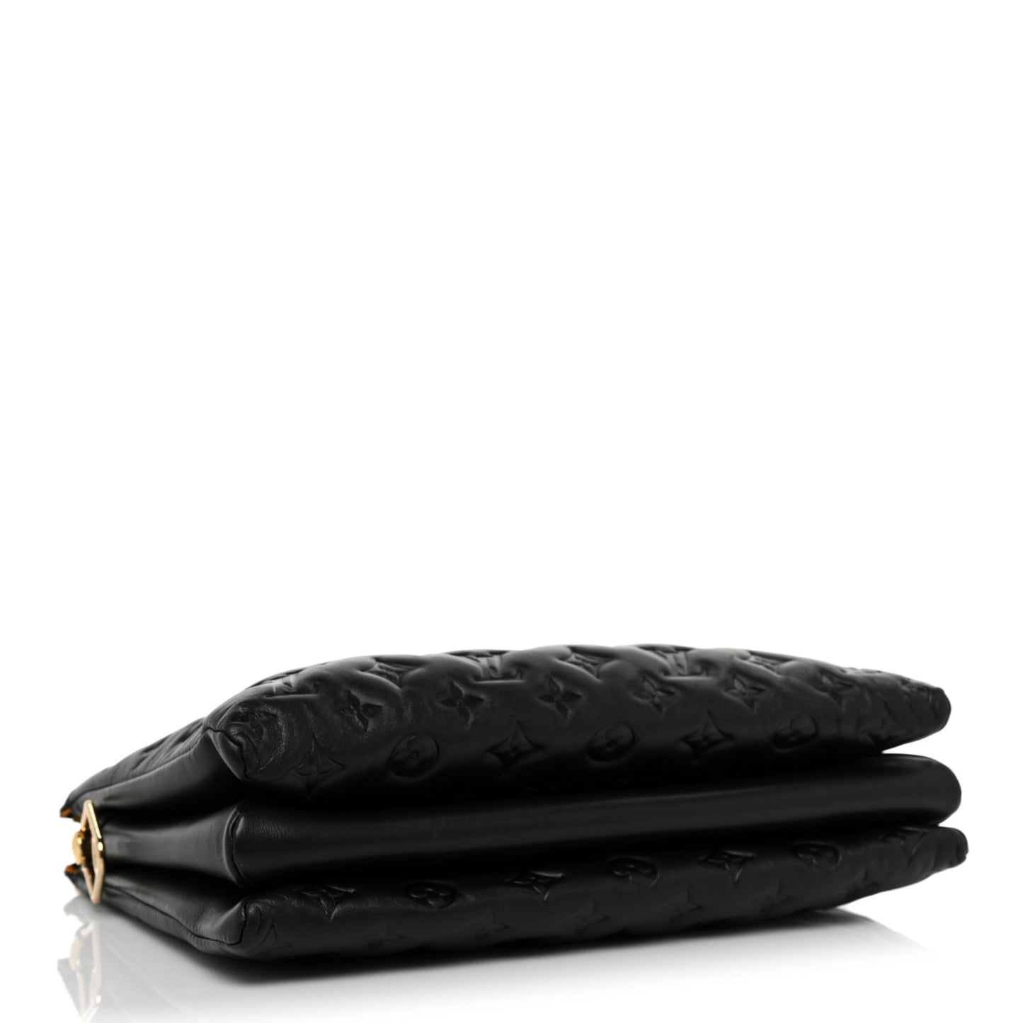 Lambskin Embossed Monogram Coussin MM Black