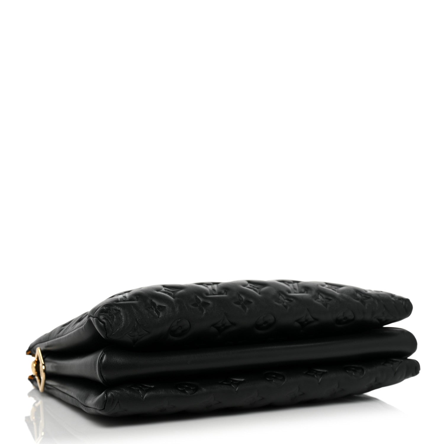 Louis Vuitton Lambskin Embossed Monogram Coussin MM Black 4 of 11