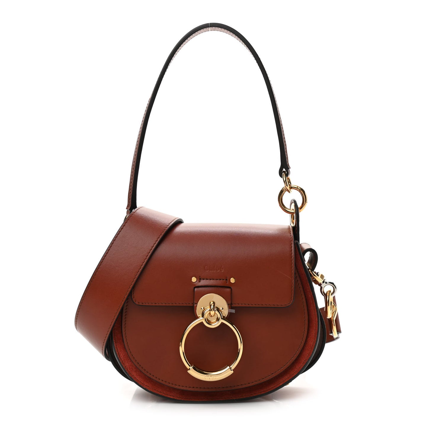 Calfskin Small Tess Bag Sepia Brown