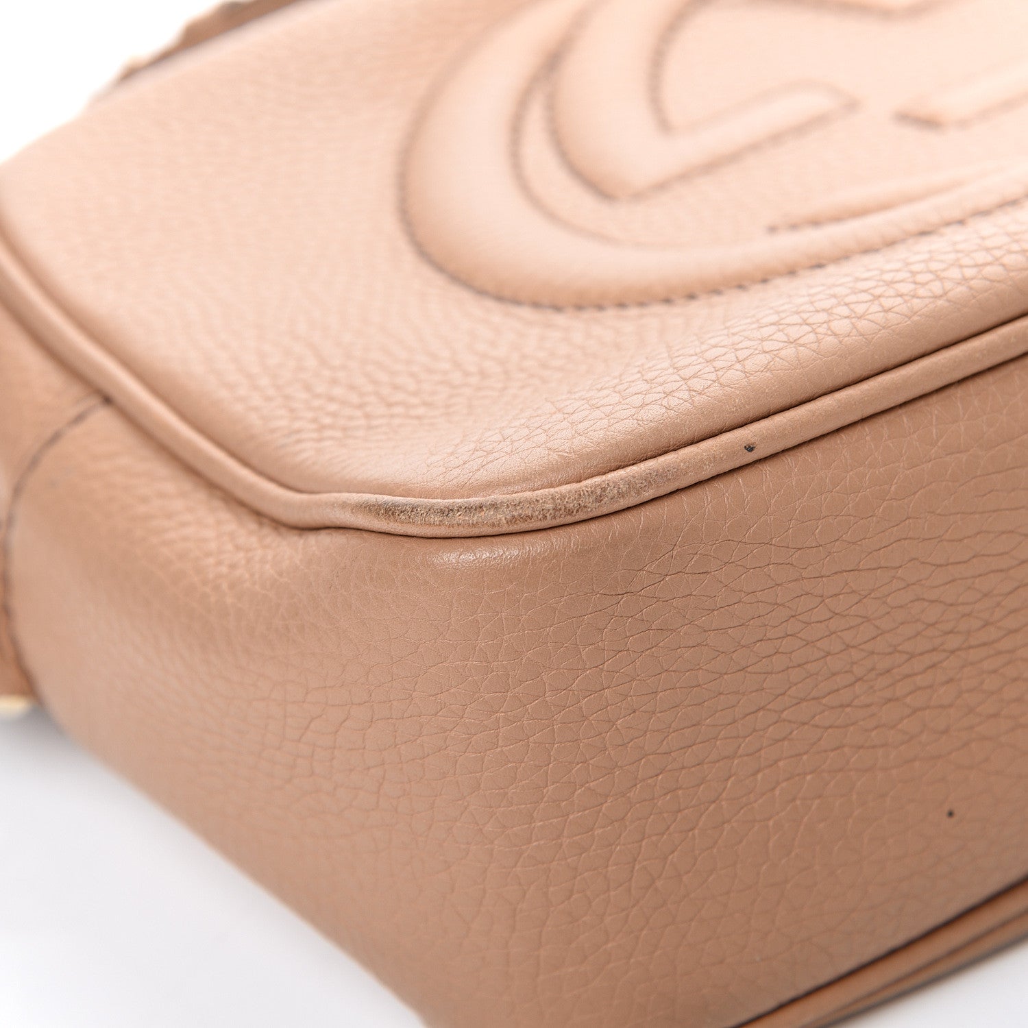 Gucci Pebbled Calfskin Small Soho Disco Bag Rose Beige 10 of 18