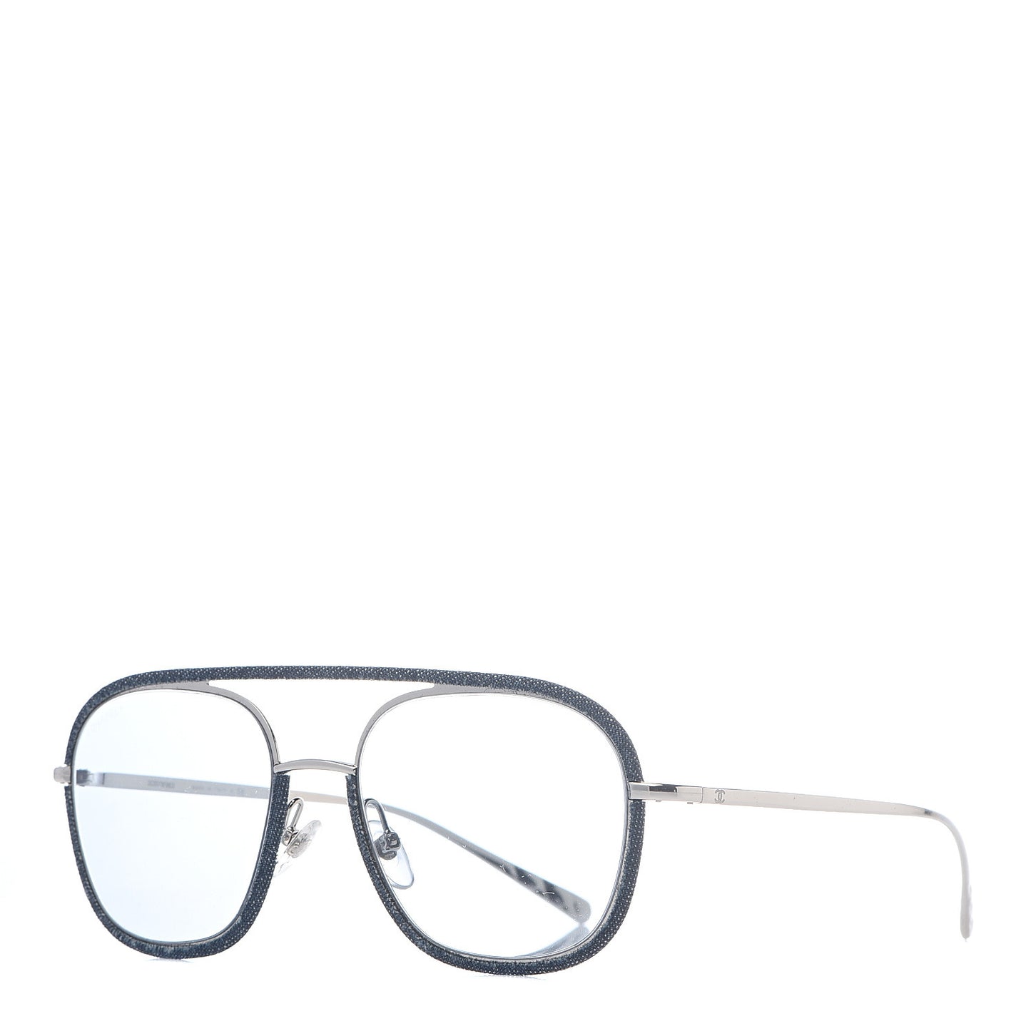 Metal Denim Pilot Sunglasses 4249-J Gold Blue