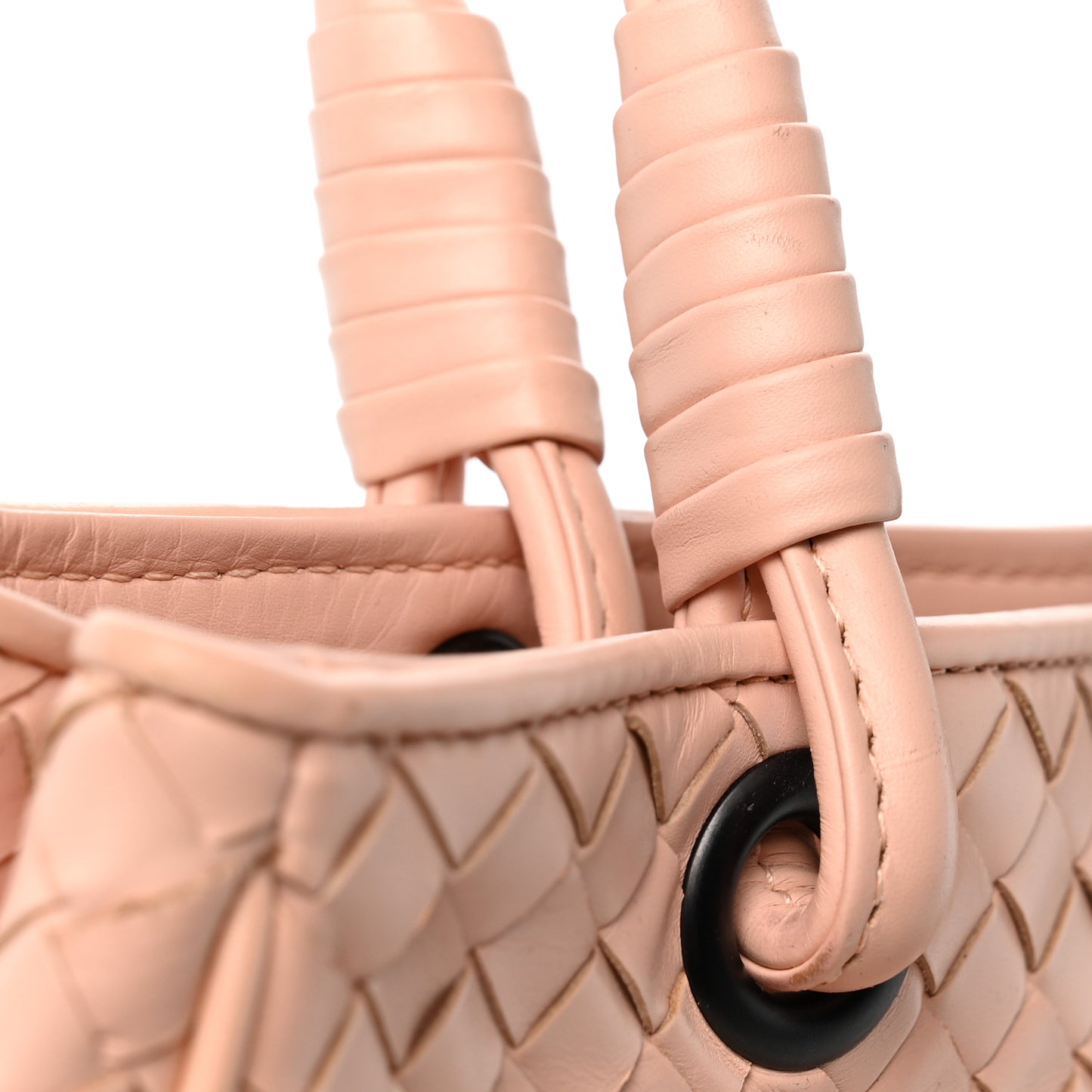 Nappa Intrecciato Woven Tote Flamingo