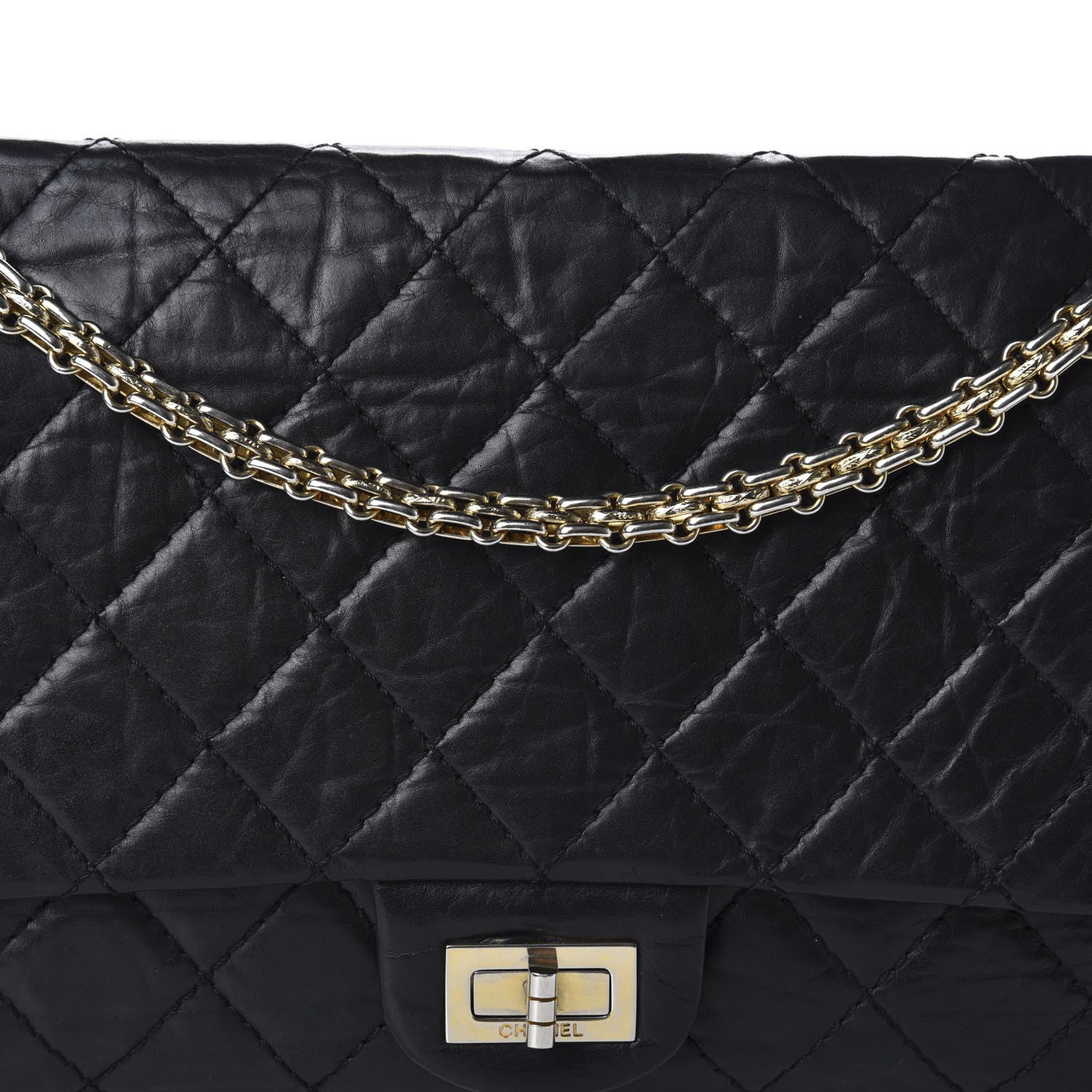 Chanel Aged Calfskin Quilted 50th Anniversary 2.55 Reissue 226 Flap Black 11 of 11