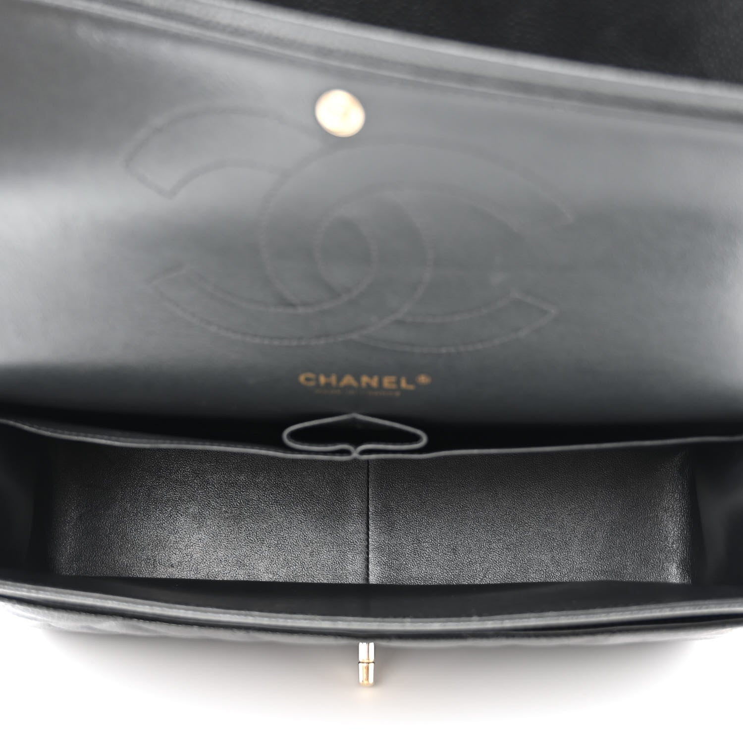 Chanel Caviar Quilted Jumbo Double Flap Dark Grey 5 of 12