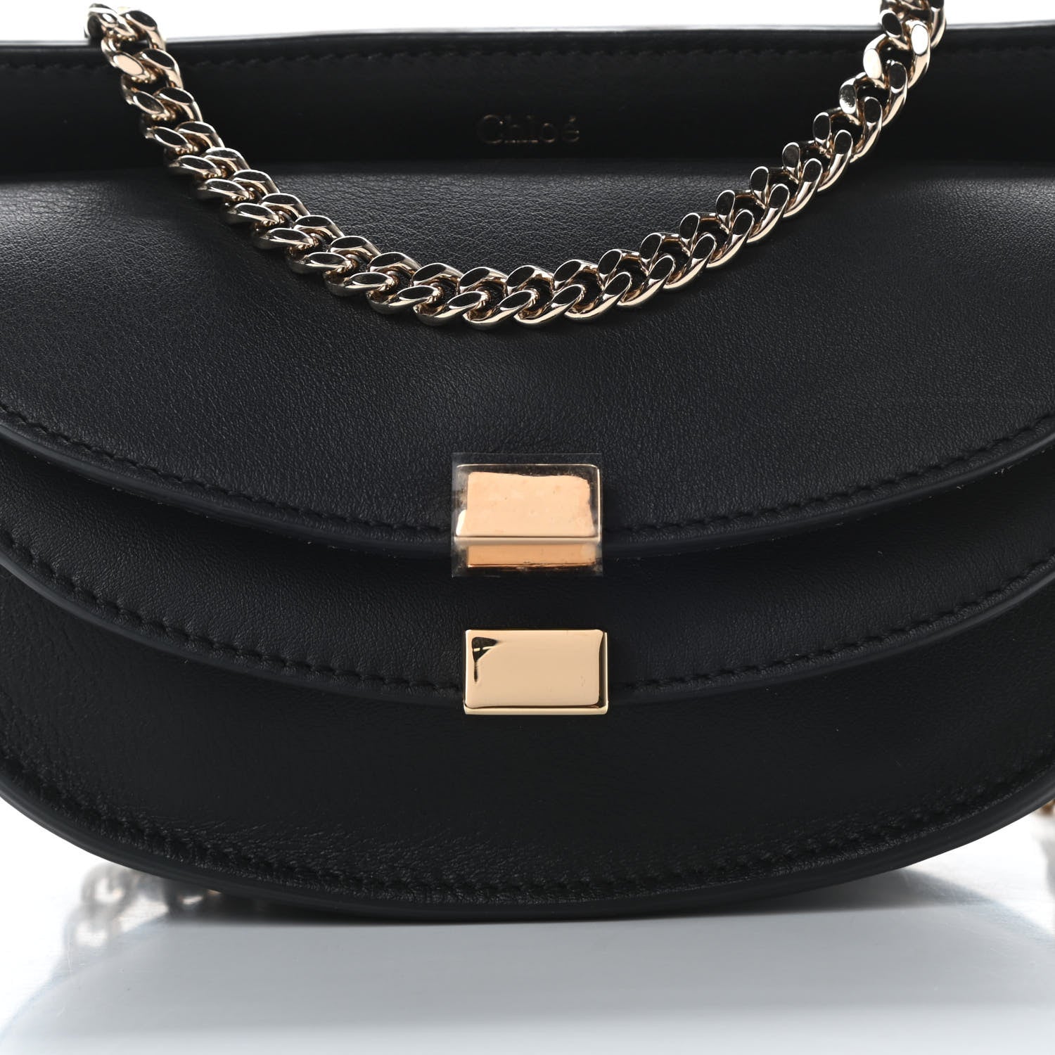 Chloe Calfskin Nano Georgia Crossbody Bag Black 8 of 10