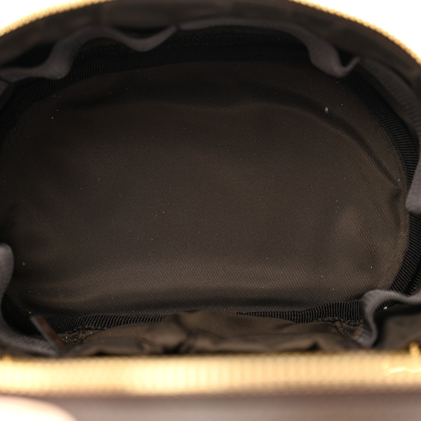 GG Supreme Monogram Textured Calfskin Web Ophidia Vanity Cosmetic Case Beige Ebony New Acero