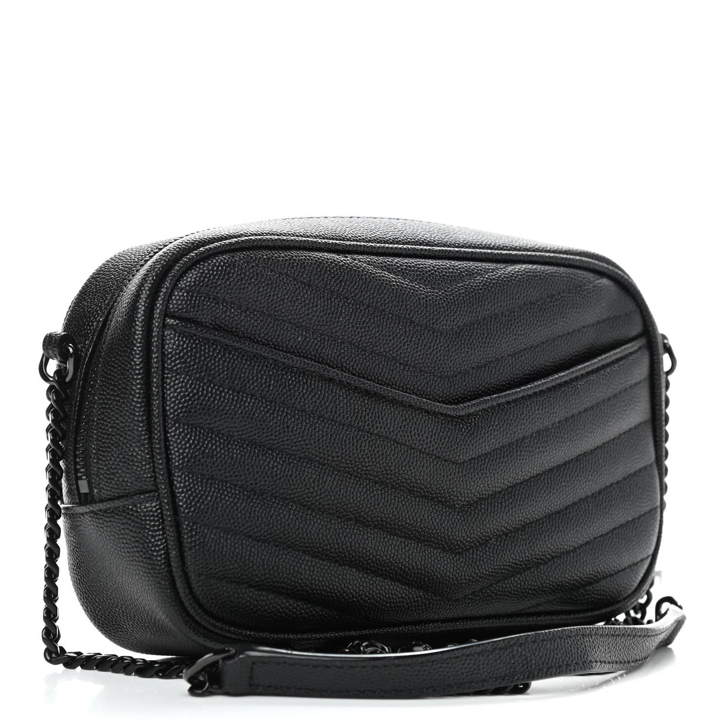 Grain De Poudre Matelasse Monogram Mini Lou Camera Bag Black