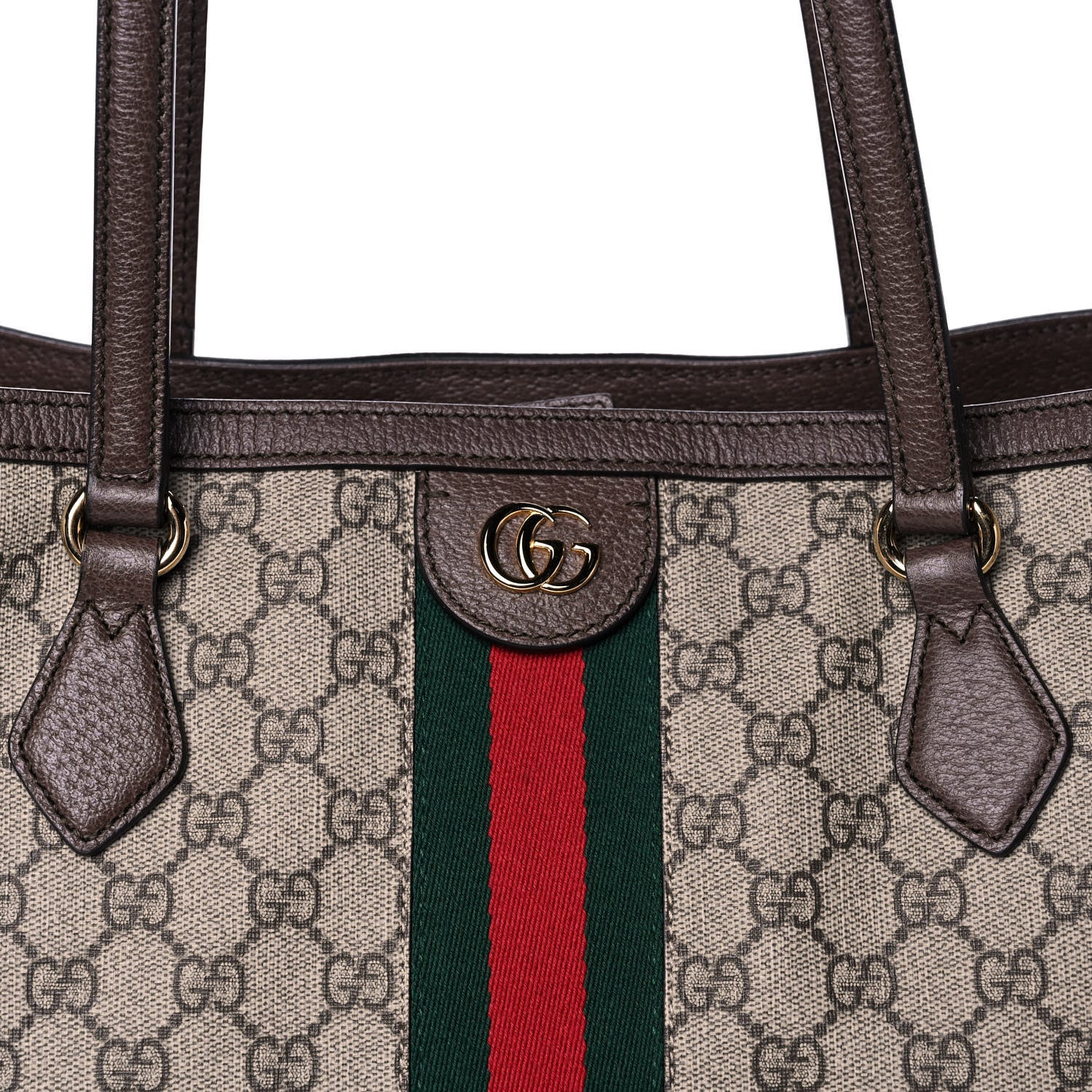 Gucci GG Supreme Monogram Medium Ophidia Shopping Tote Brown 9 of 15