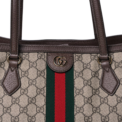 Gucci GG Supreme Monogram Medium Ophidia Shopping Tote Brown 9 of 15