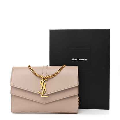 Saint Laurent Smooth Calfskin Sulpice Monogram Chain Wallet Light Natural 15 of 15