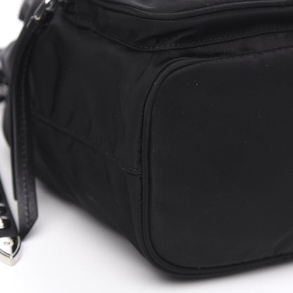 Prada Tessuto Nylon Studded New Vela Mini Bucket Crossbody Bag Black 8 of 9