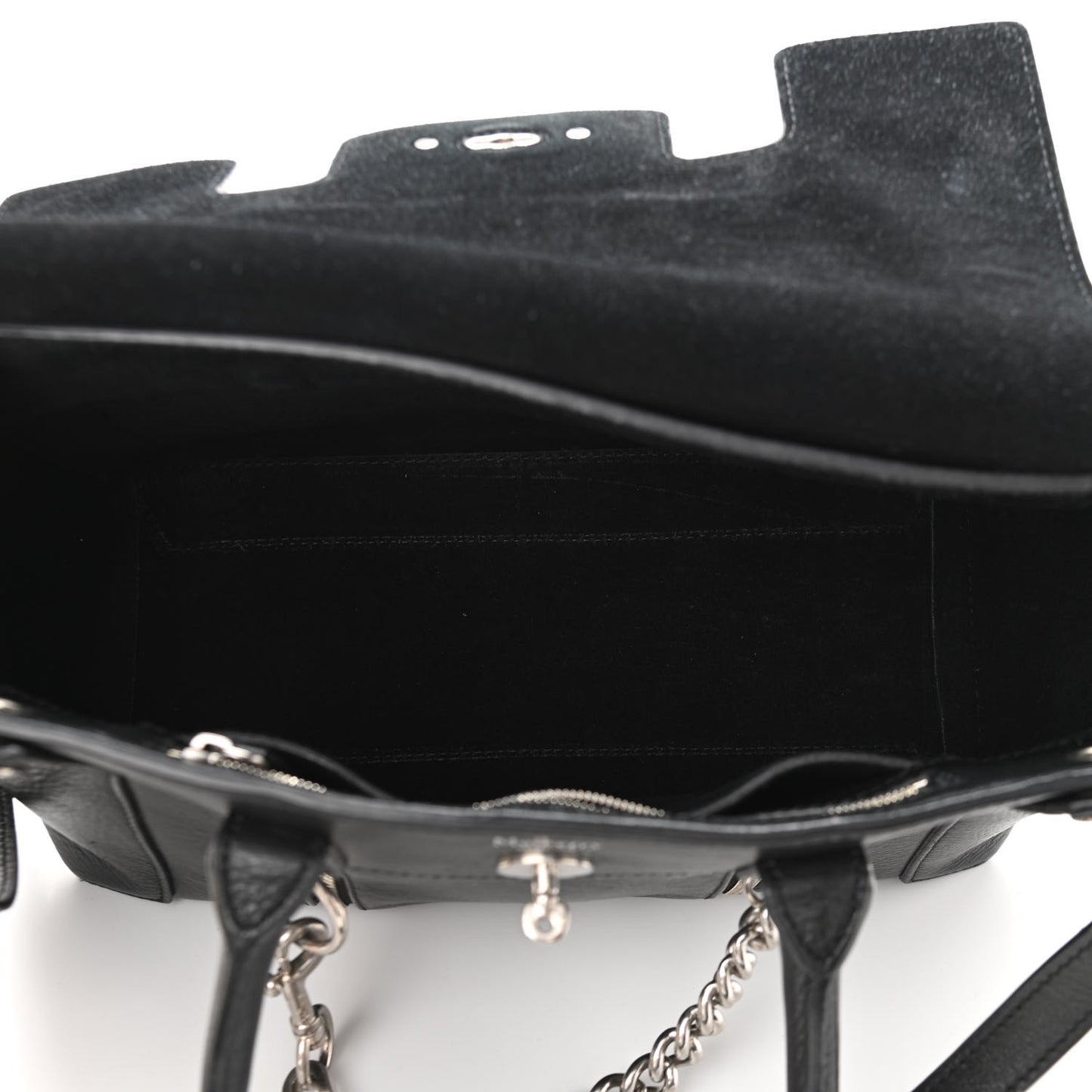 Calfskin Zip Chain Bayswater Black