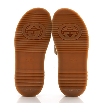 Gucci Monogram Jumbo GG Angelina Platform 55mm Slide Sandals 37 Beige 5 of 11