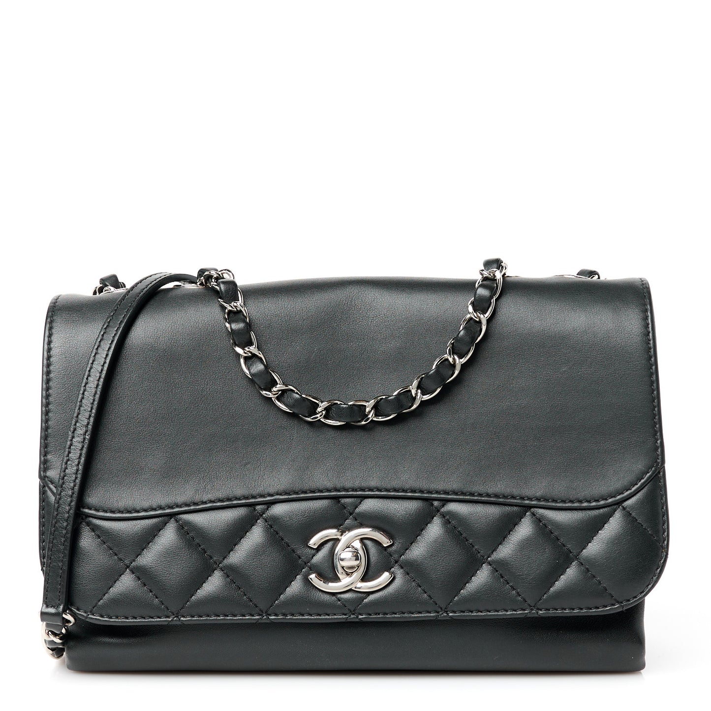Calfskin Small Tramezzo Flap Black
