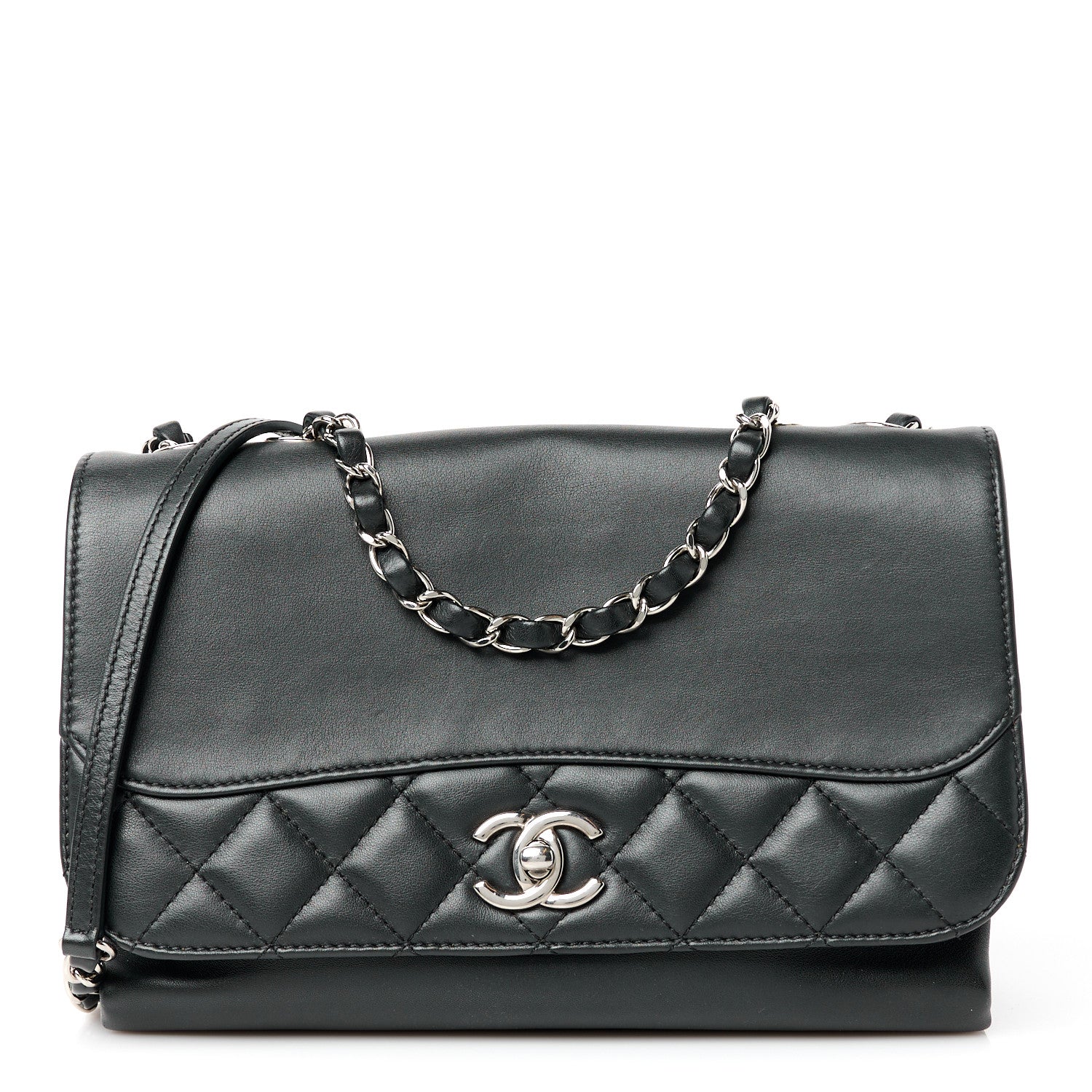 Chanel Calfskin Small Tramezzo Flap Black 1 of 10