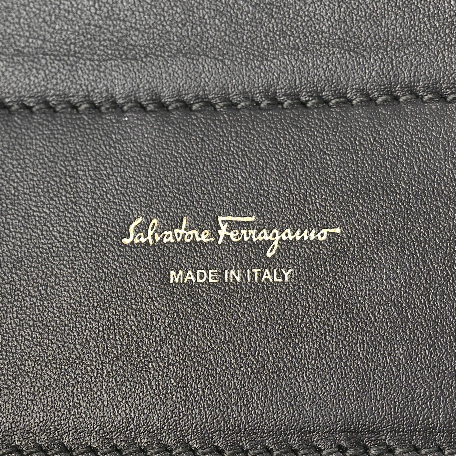 Salvatore Ferragamo Calfskin Quilted Tote Bag Black 6 of 9
