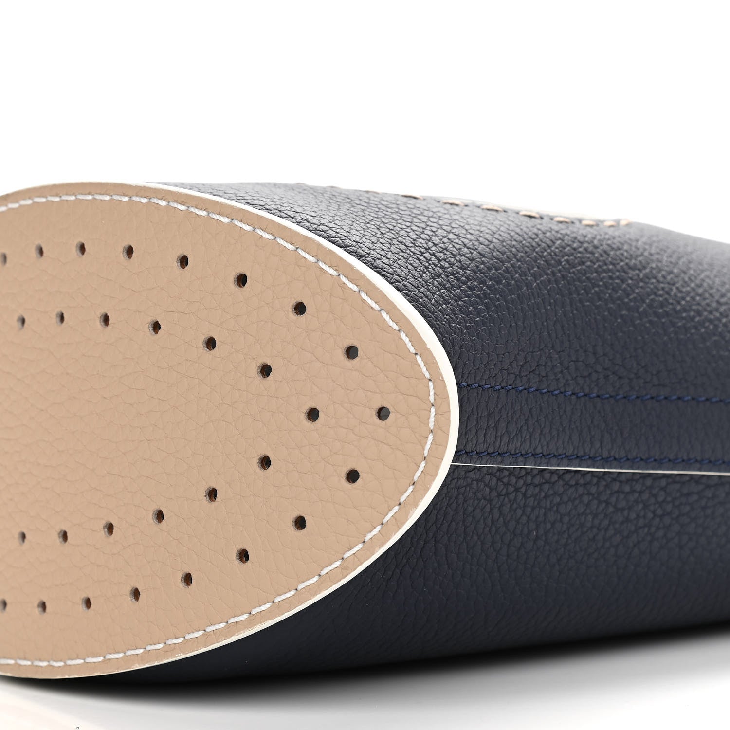 Delvaux Taurillon Mini Pin Bucket Navy Ivory 8 of 8