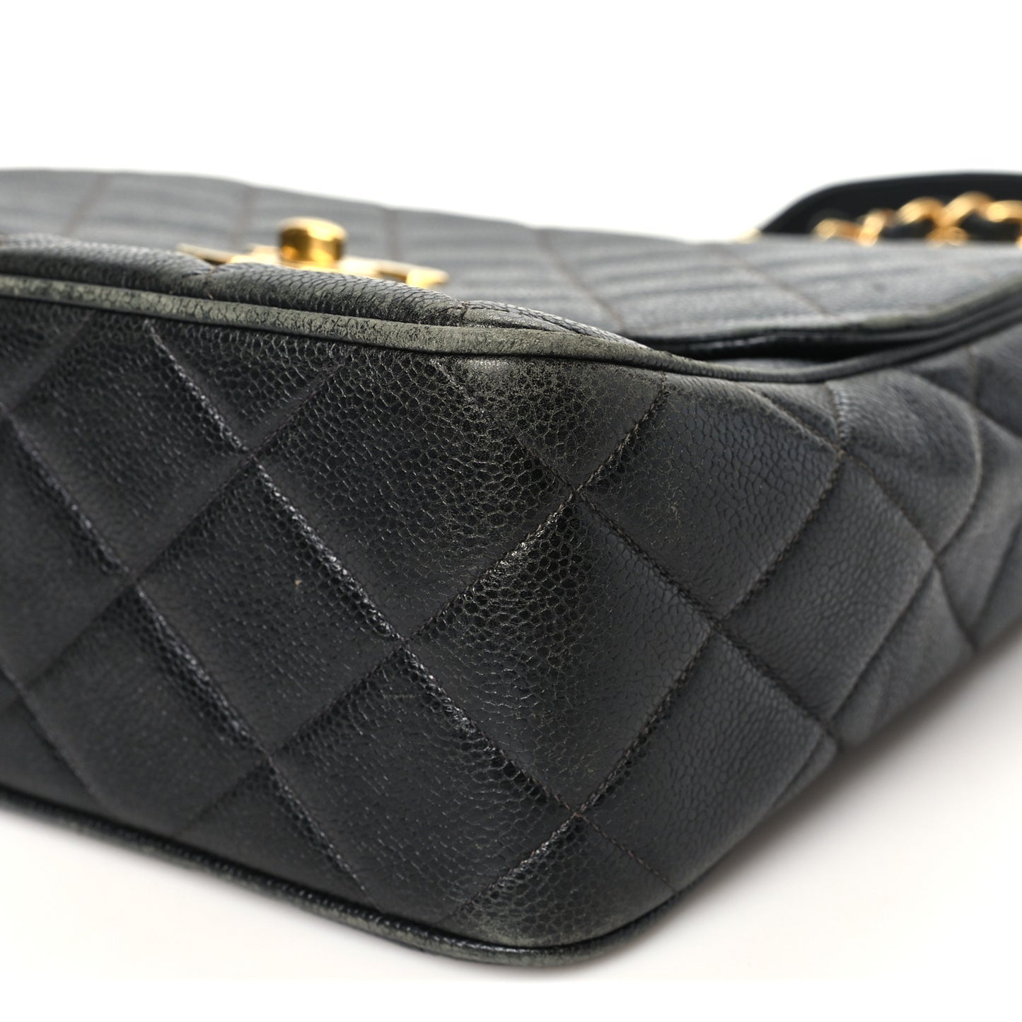 Caviar Quilted XL Single Flap Black