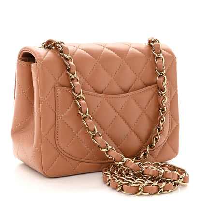 Chanel Lambskin Quilted Mini Square Flap Brown 3 of 11