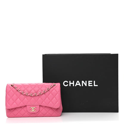 Chanel Caviar Quilted Jumbo Double Flap Pink 11 of 11