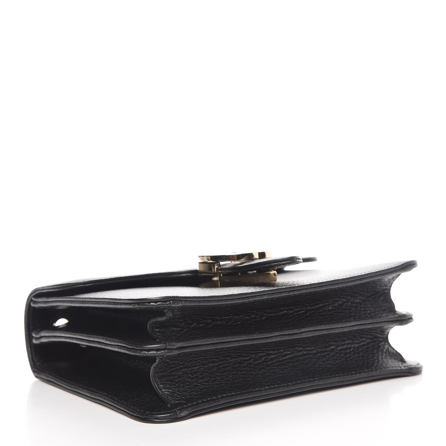 Gucci Dollar Calfskin Small Interlocking G Shoulder Bag Black 4 of 7