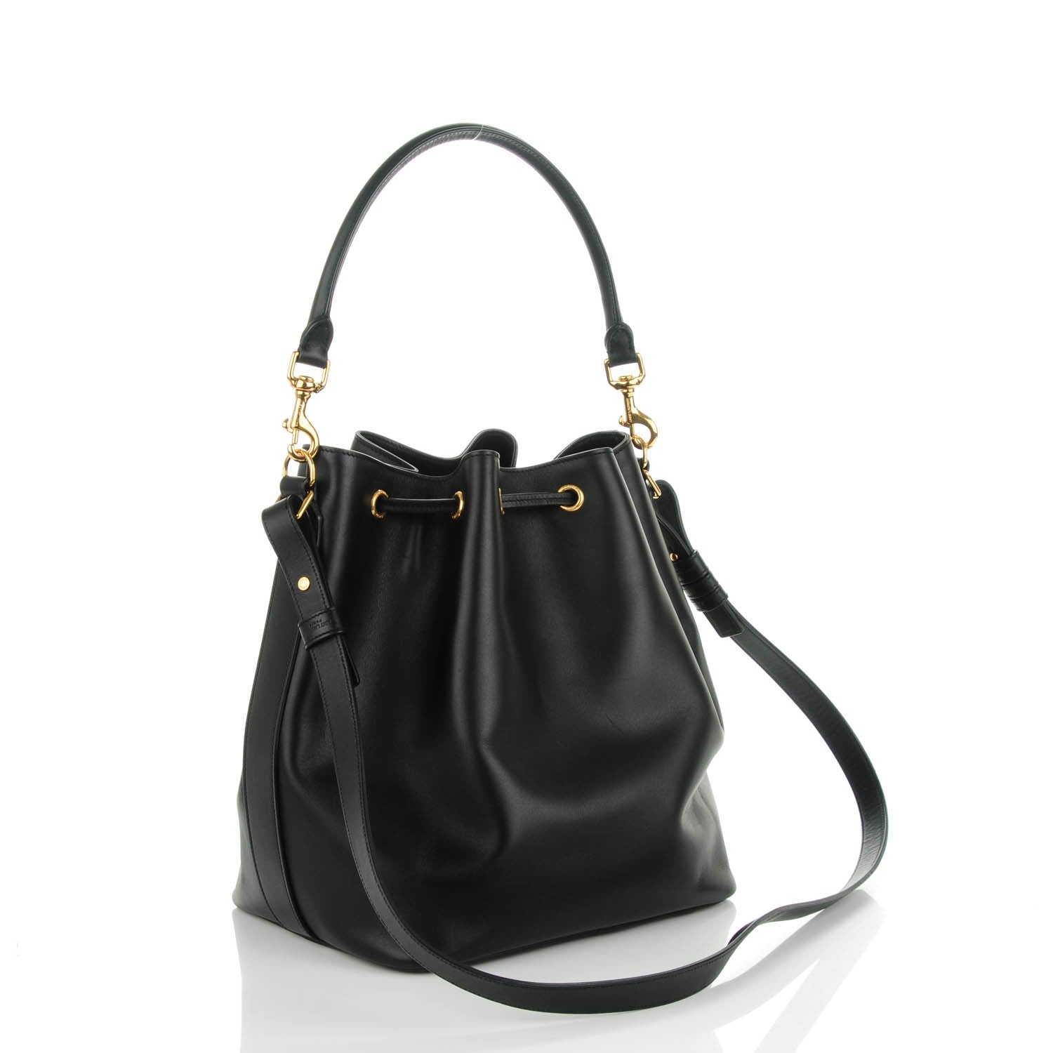 Saint Laurent Calfskin Large Emmanuelle Bucket Bag Black 3 of 8