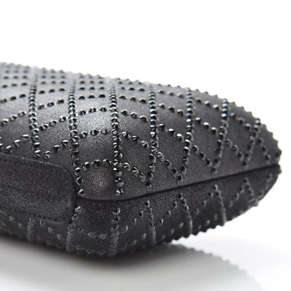 Chanel Iridescent Lambskin Crystal Quilted Clutch Black 9 of 9