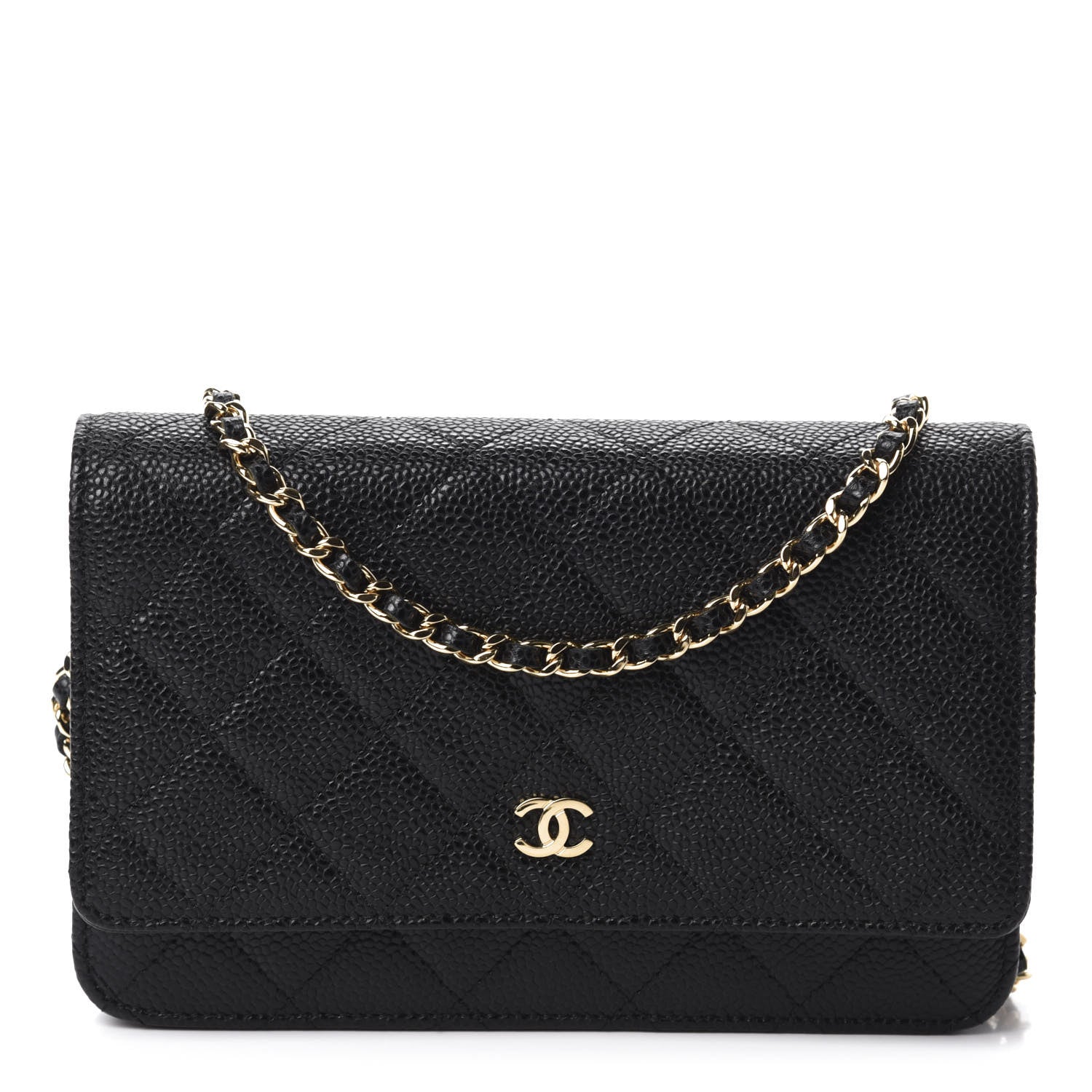 Chanel Caviar Quilted Wallet On Chain WOC Black 1 of 12