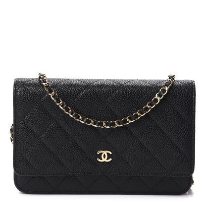 Chanel Caviar Quilted Wallet On Chain WOC Black 1 of 12