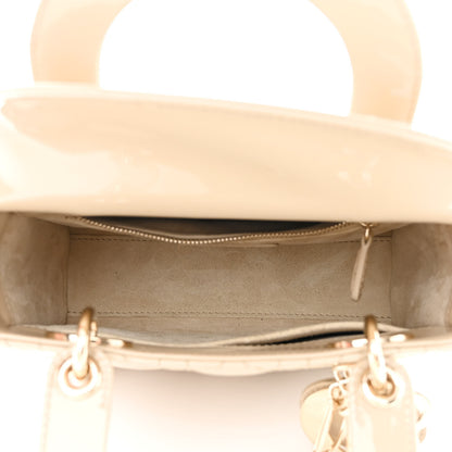 Christian Dior Patent Cannage Small Lady Dior Beige 5 of 12