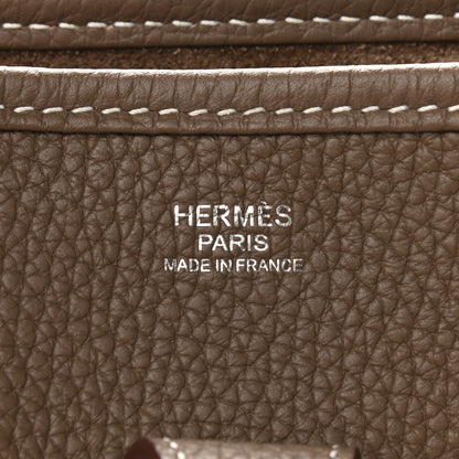 Hermes Taurillon Clemence Evelyne III PM Etoupe 6 of 9
